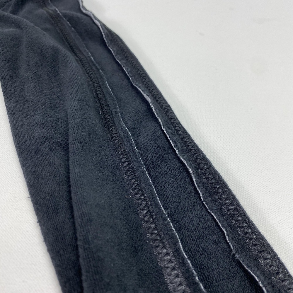 Twisted Heart Hoodie Womens Small Black Velour Beaded Heart Peace Zip Up - Picture 9 of 13